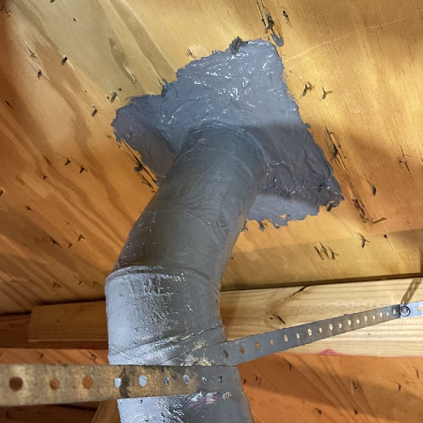 Ventilation pipe installation