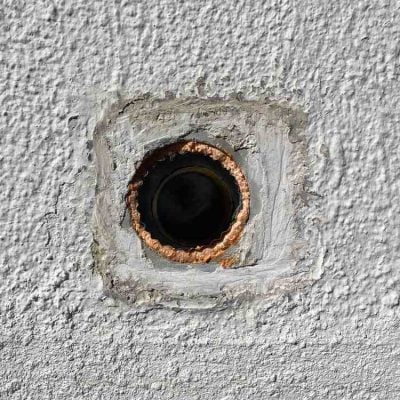 Ventilation pipe hole